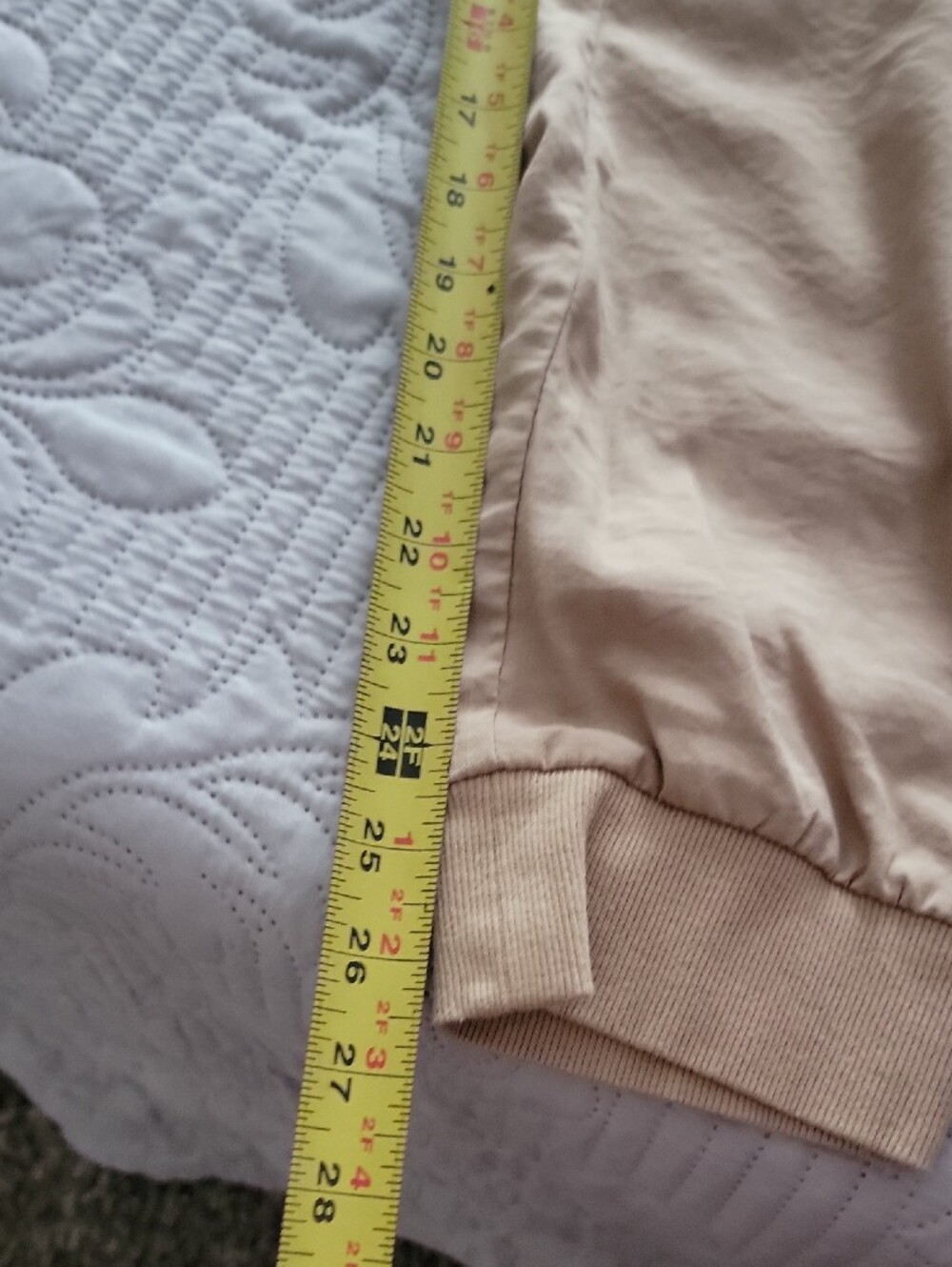 Ladies Size Medium Drawstring Cargo Jogger Pants - Khaki Lightweight - Picture 8 of 12